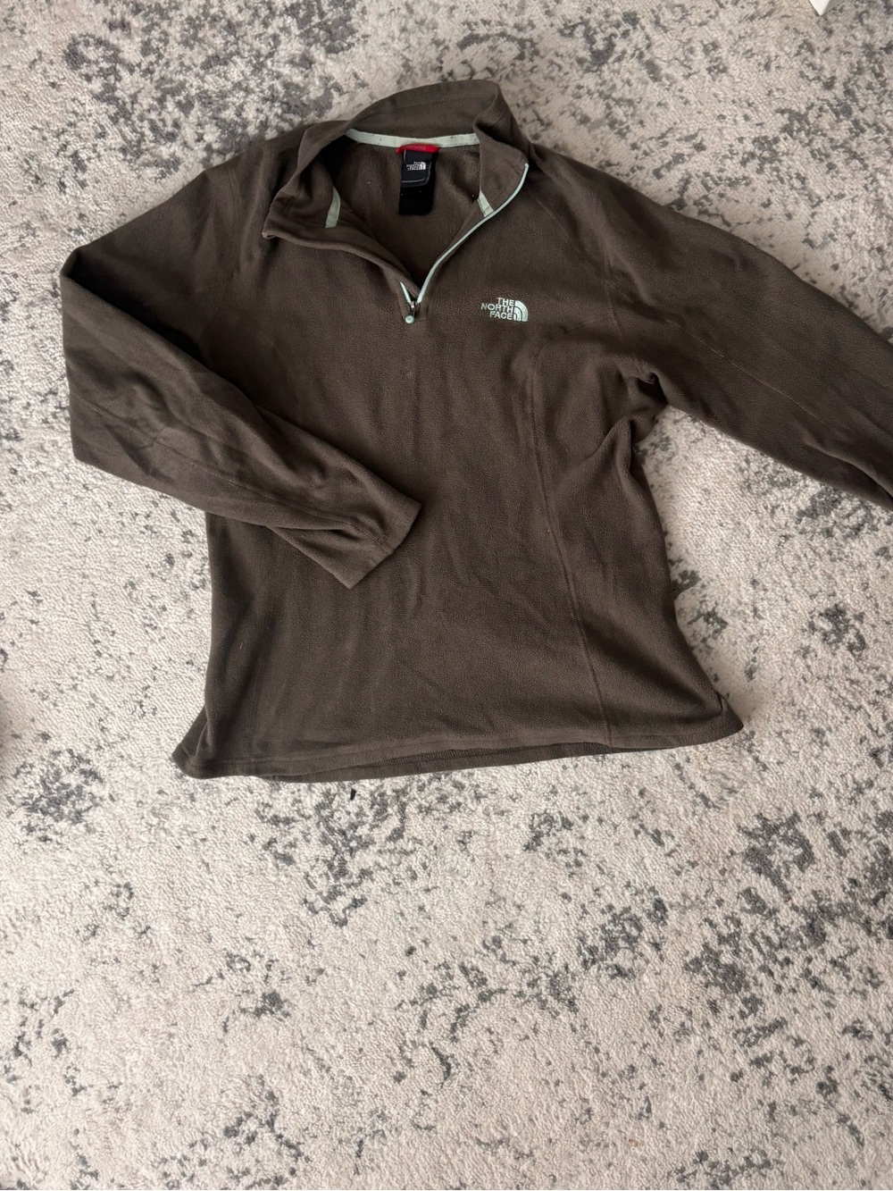 The North Face Brown Half-Zip Teddy Fleece Jacket